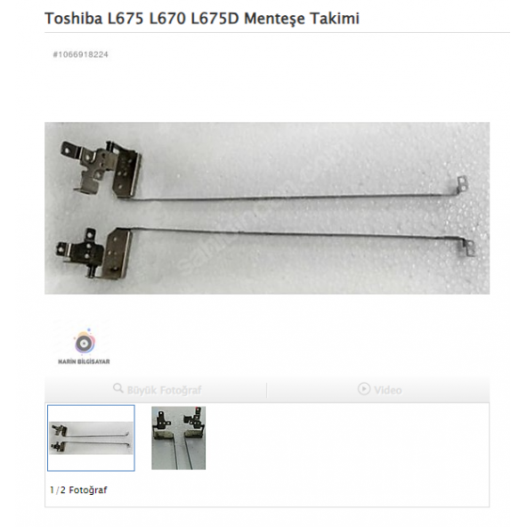 Toshiba L675 L670 L675D Menteşe Takimi ürün görseli 1