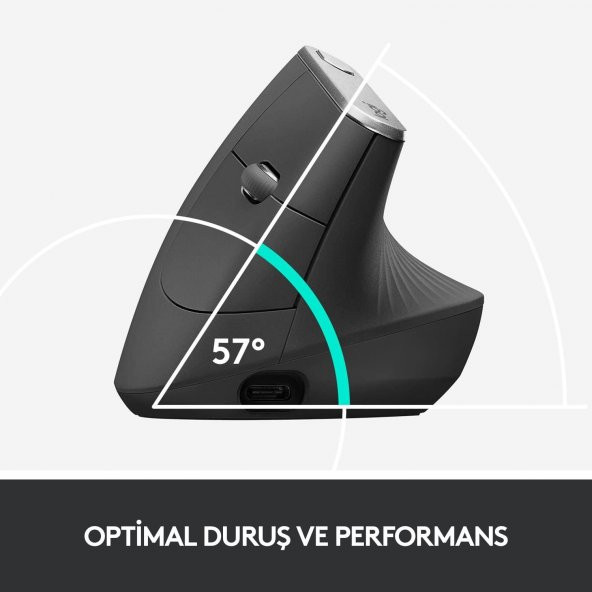 Logitech MX Vertical Advanced Ergonomic Ergo Mouse - Resim 4
