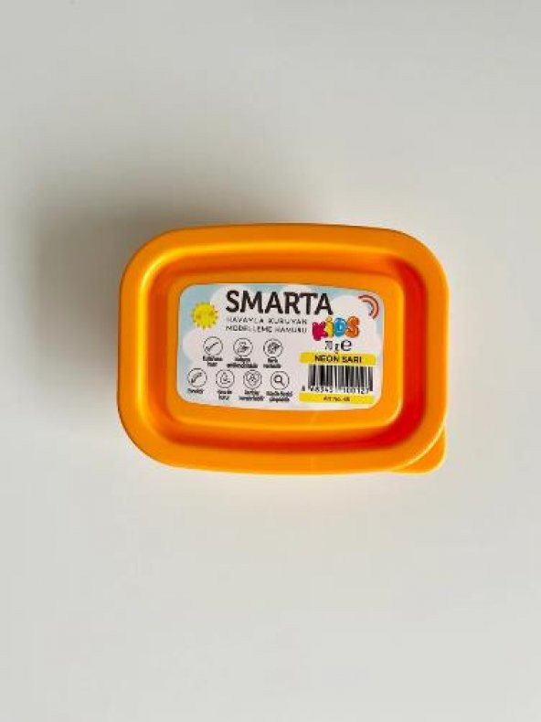 SMARTA KIDS HAVAYLA KURUYAN MODELLEME HAMURU NEON SARI 70GR ürün görseli 1