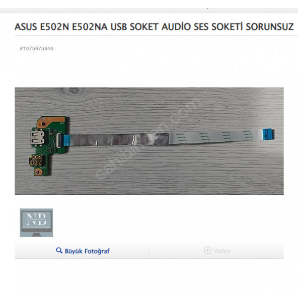 ASUS E502N E502NA USB SOKET AUDİO SES SOKETİ SORUNSUZ ürün görseli 1