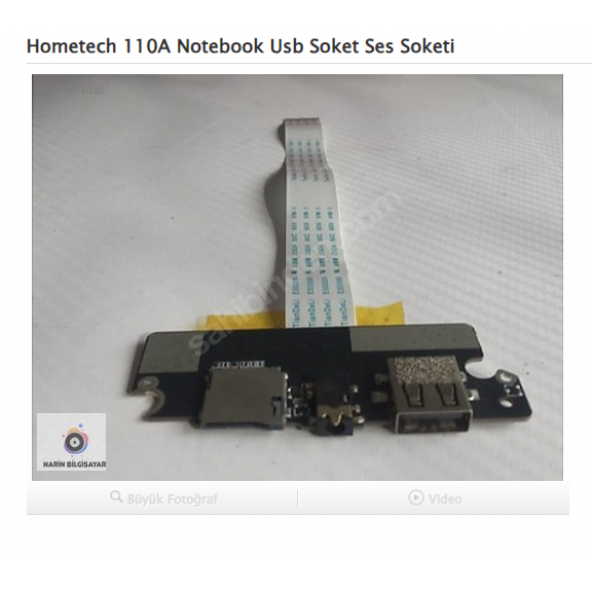 Hometech 110A Notebook Usb Soket Ses Soketi ürün görseli 1