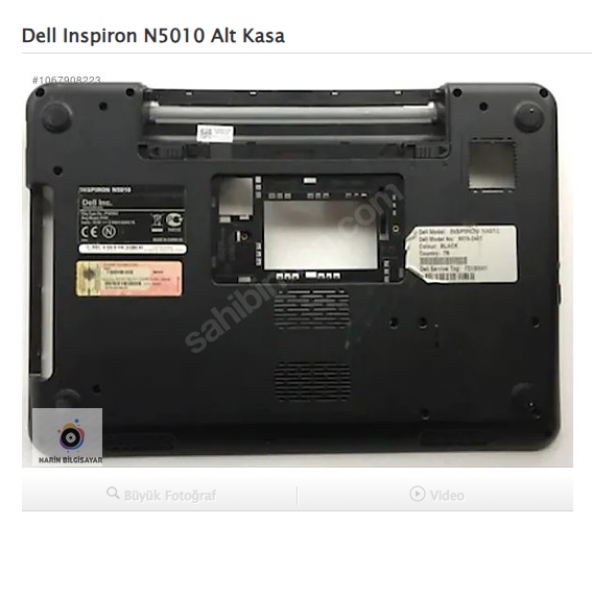 Dell Inspiron N5010 Alt Kasa ürün görseli 1