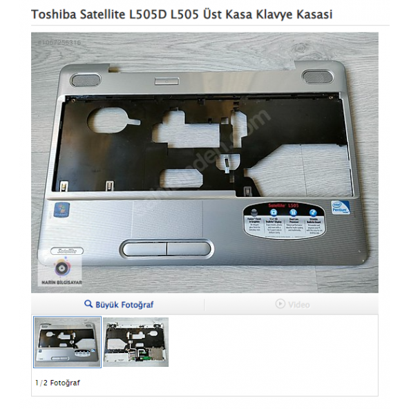 Toshiba Satellite L505D L505 Üst Kasa Klavye Kasası ürün görseli 1