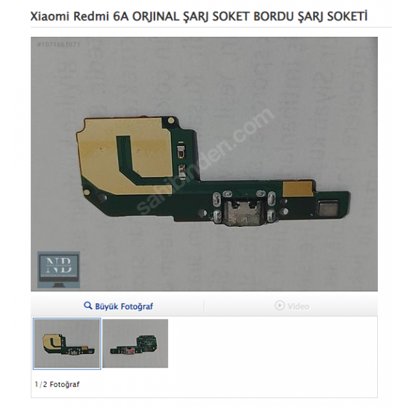 Xiaomi Redmi 6A ORJINAL ŞARJ SOKET BORDU ŞARJ SOKETİ ürün görseli 1