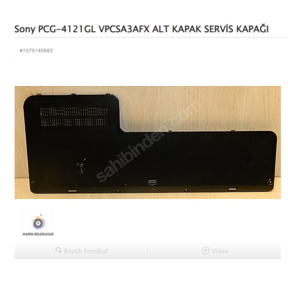Sony PCG-4121GL VPCSA3AFX ALT KAPAK SERVİS KAPAĞI ürün görseli 1