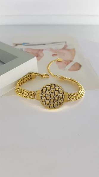 Yaşam Çiçeği Çelik Bileklik Sns400358 ürün görseli 1