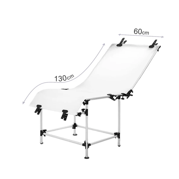 GDX 60x130 cm Profesyonel Ürün Çekim Masası Ayarlanabilir Eğimli Katlanır Çekim Seti ürün görseli 1