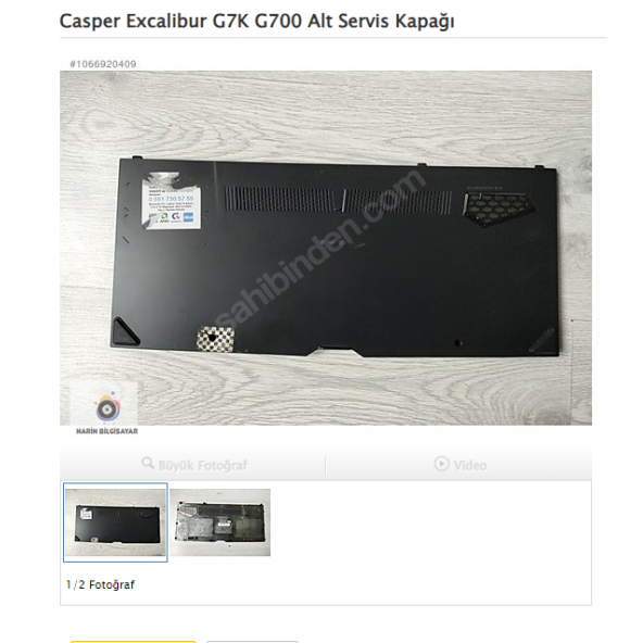 Casper Excalibur G7K G700 Alt Servis Kapağı ürün görseli 1