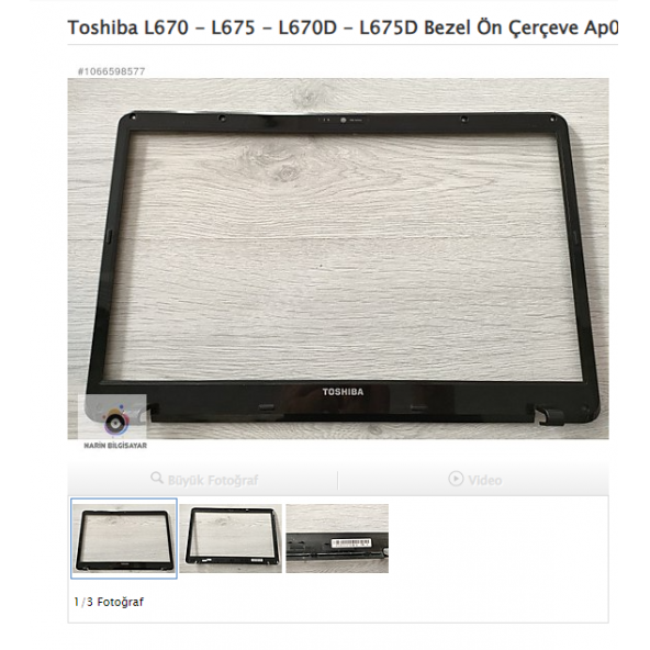 Toshiba L670 L675 L670D L675D Bezel Ön Çerçeve Ap0Ck000100 ürün görseli 1