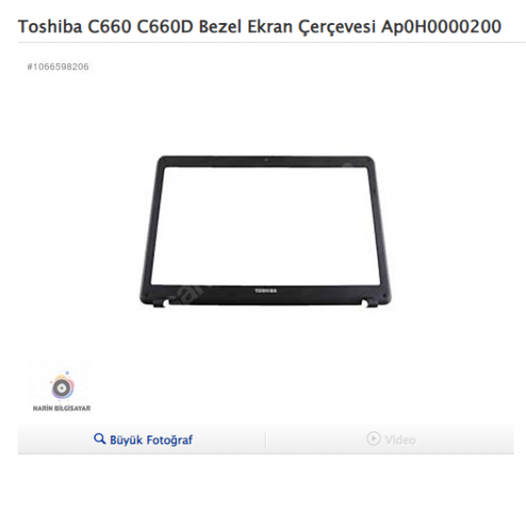 Toshiba C660 C660D Bezel Ekran Çerçevesi Ap0H0000200 ürün görseli 1