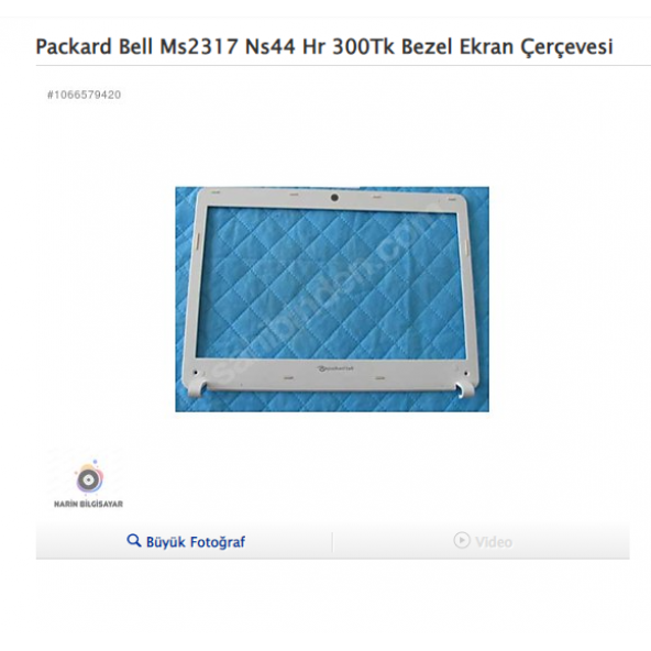 Packard Bell Ms2317 Ns44 Hr 300Tk Bezel Ekran Çerçevesi ürün görseli 1