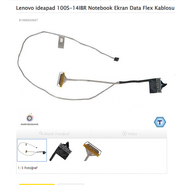Lenovo ideapad 100S-14IBR Notebook Ekran Data Flex Kablosu ürün görseli 1