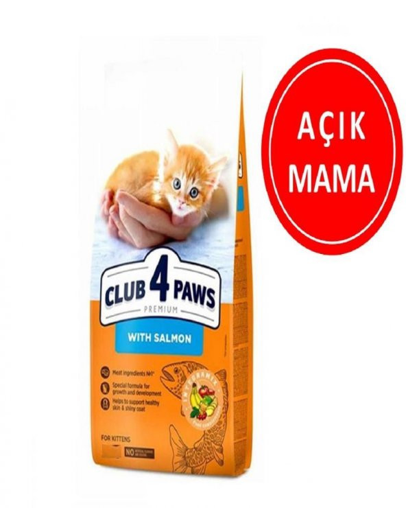 Club4Paws Premium Kitten Somonlu Yavru Kedi Maması 1 Kg AÇIK ürün görseli 1