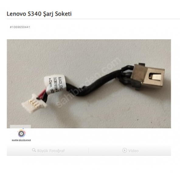 Lenovo S340 Şarj Soketi ürün görseli 1