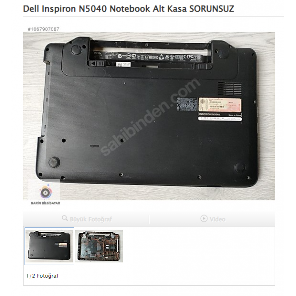 Dell Inspiron N5040 Notebook Alt Kasa SORUNSUZ ürün görseli 1