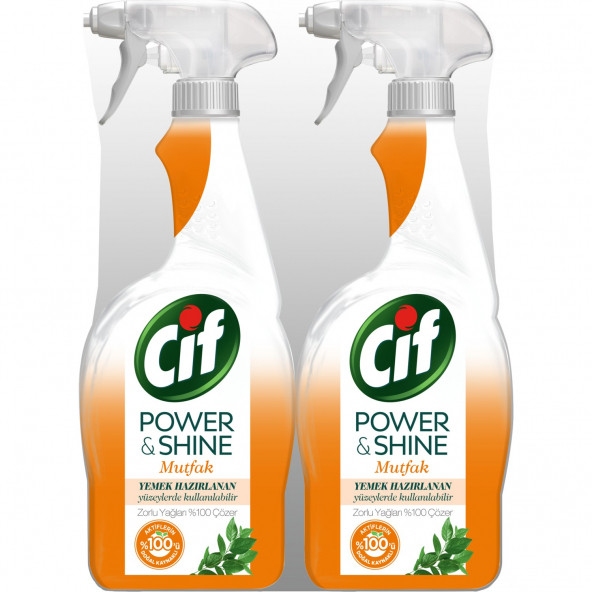 Cif Power Shine Mutfak Sprey Temizleyici 750 ml 2 li Set ürün görseli 1