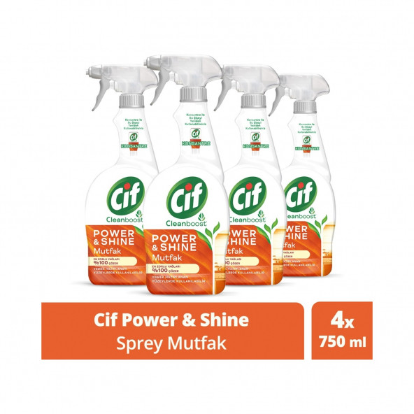 Cif Sprey Power Shıne Mutfak 750 Ml x 4 Adet ürün görseli 1