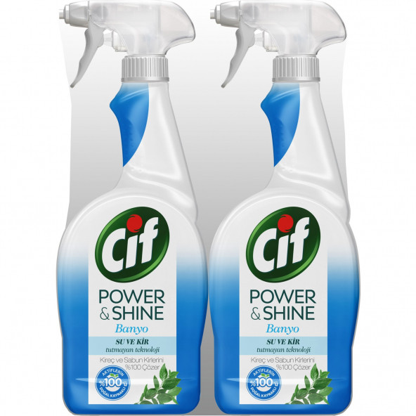 Cif Power Shine Banyo Sprey Temizleyici 750 ml x 2 Adet ürün görseli 1