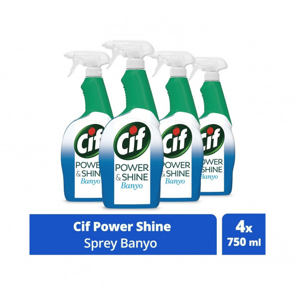 Cif Sprey Power Shıne Banyo 750 Ml x 4 Adet ürün görseli 1