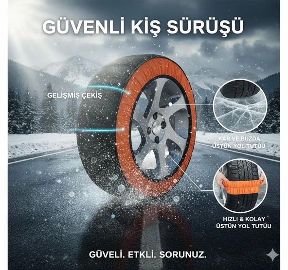 Space Kaydırmaz Oto Kar Çorabı Güvenli ve Pratik ZICO06 ürün görseli 1