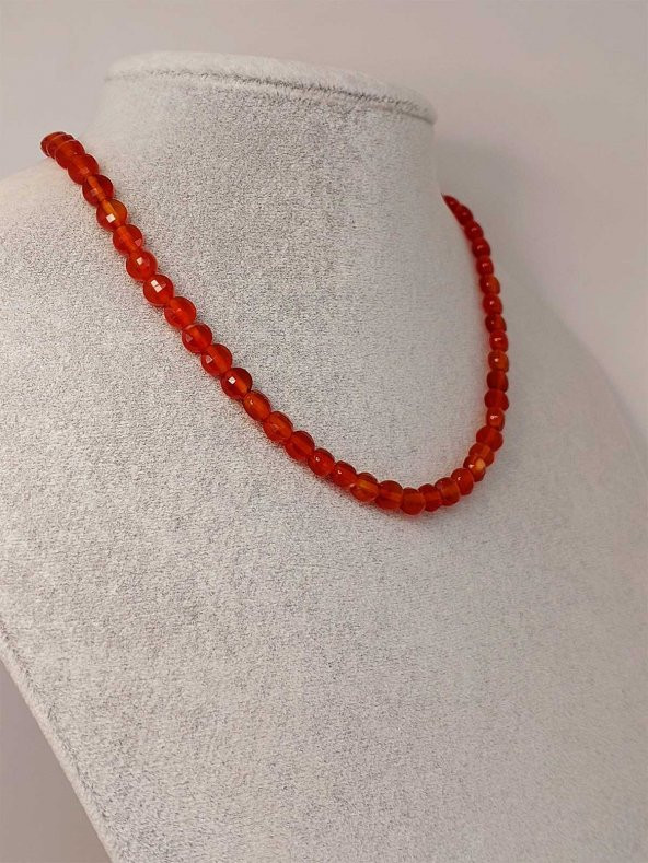 Akik Taşı YASSI Faset Kesim 6x4mm (Sabit Klipsli) (42805) ürün görseli 1