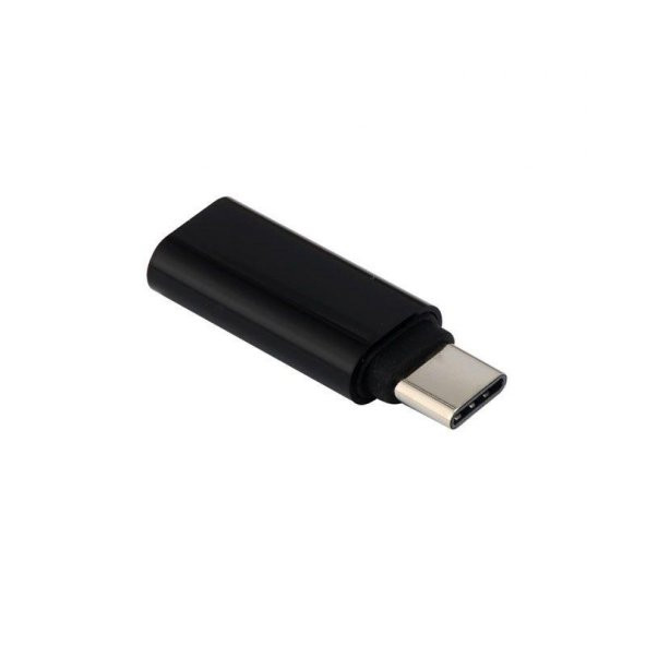 Type-C Erkek - Micro USB Dişi Şarj Kablosu Çevirici - Siyah ürün görseli 1