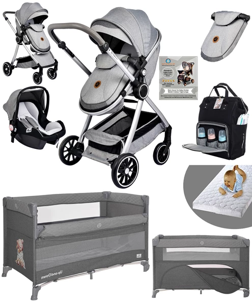Baby Home Yeni Doğan Set Paketi 990 Travel Sistem Bebek Arabası Lorelli Anne Yanı Oyun Parkı Yatak Beşik ürün görseli 1