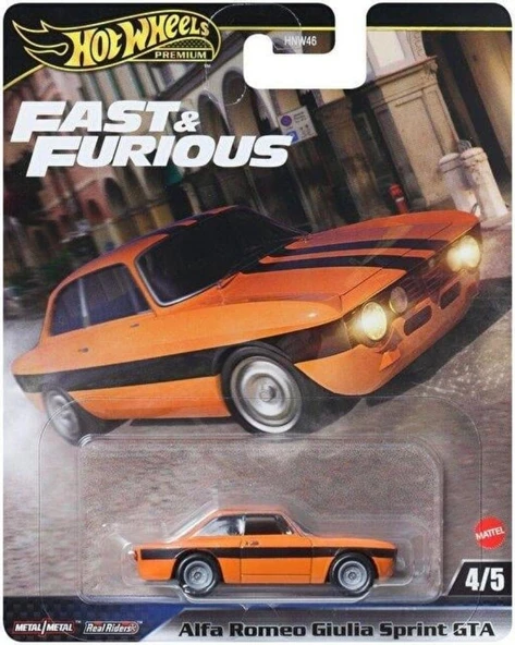 Hot Wheels Fast-furious Premium Arabalar Hnw46 Jbl04 Alfa Romeo Giulia Sprint Gta ürün görseli 1