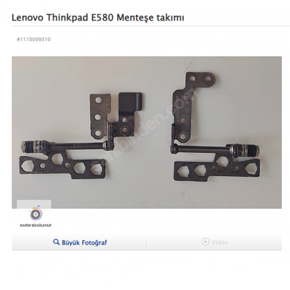 Lenovo Thinkpad E580 Menteşe takımı ürün görseli 1