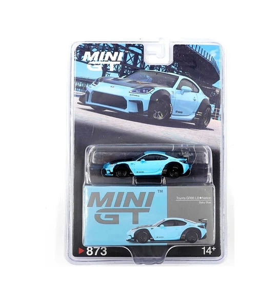 Mini Gt 873 1/64 Toyota Gr86 Lb Nation Baby Blue - Blister Paket Mgt00873-bl ürün görseli 1