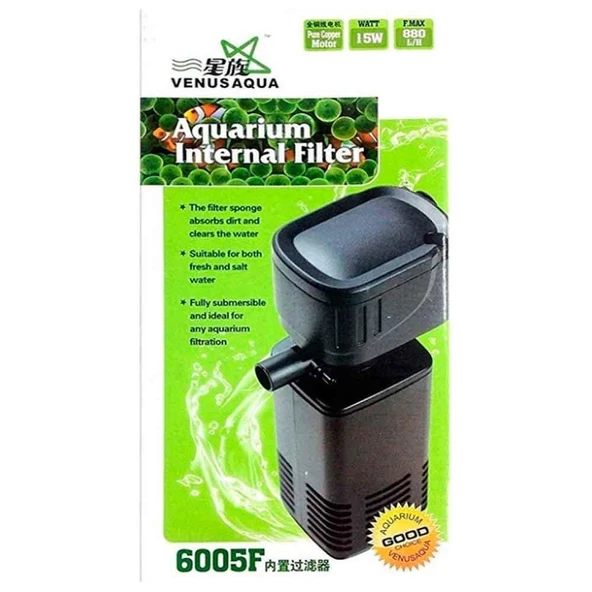 Venus Aqua Akvaryum İç Filtre 6005F 880 L/S 15W ürün görseli 1