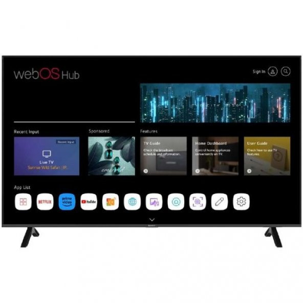 Sunny SN55FMN252 4K Ultra HD 55" 140 Ekran Uydu Alıcılı webOS Smart LED TV ürün görseli 1