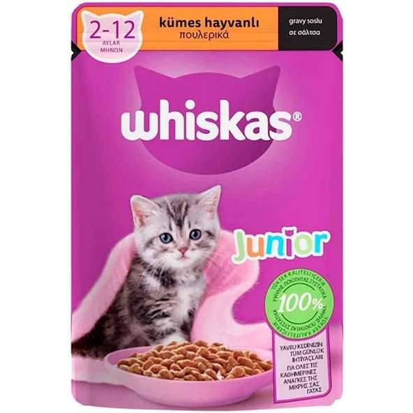 Whiskas Junior Kümes Hayvanlı Yavru Kedi Konserve Maması 85 Gr ürün görseli 1