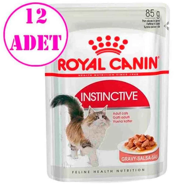 Royal Canin İnstinctive Gravy Kedi yaş Mama 85 Gr 12 Adet ürün görseli 1