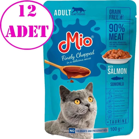 Mio Kedi Yaş Mama Somonlu 100 Gr 12 AD ürün görseli 1