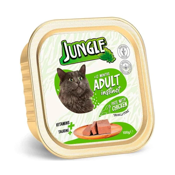Jungle Kedi Yaş Mama Tavuklu Ezme 100 Gr ürün görseli 1