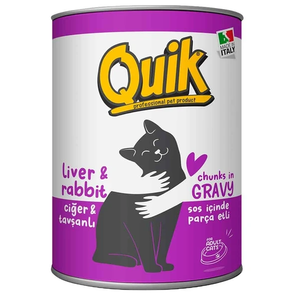 Quik Ciğerli Tavşanlı Kedi Konservesi 415 gr ürün görseli 1