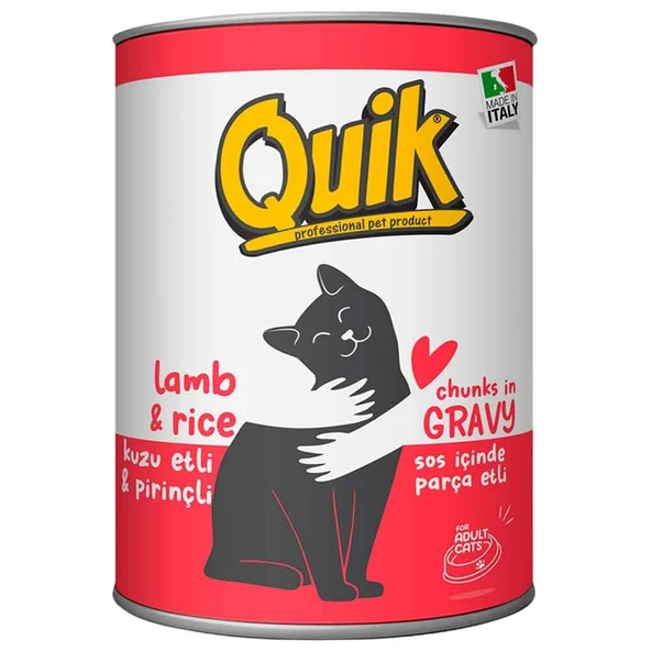 Quik Kedi Konservesi Kuzu Etli Pirinçli 415 gr ürün görseli 1