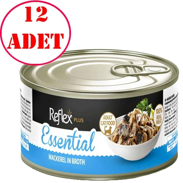 Reflex Plus Essential Uskumrulu Yetişkin Kedi Konservesi 70 Gr 12 AD ürün görseli 1