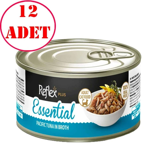 Reflex Plus Essential Pasifik Ton Balıklı Yetişkin Kedi Konservesi 70 Gr 12 AD ürün görseli 1
