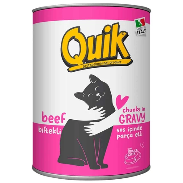 Quik Biftekli Kedi Konservesi 415 gr ürün görseli 1
