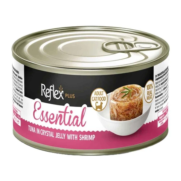 Reflex Plus Essential Ton Balıklı ve Karidesli Jel Yetişkin Kedi Konservesi 70 Gr ürün görseli 1
