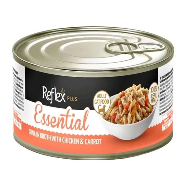 Reflex Plus Essential Ton Balıklı, Tavuklu Ve Havuçlu Yetişkin Kedi Konservesi 70 Gr ürün görseli 1