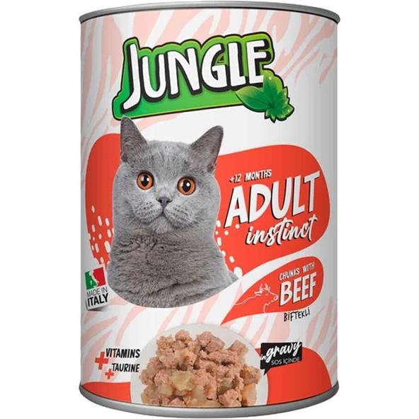 Jungle Kedi Konservesi Biftekli 415 GR ürün görseli 1