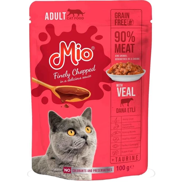 Mio Kedi Yaş Mama Dana Etli 100 Gr ürün görseli 1
