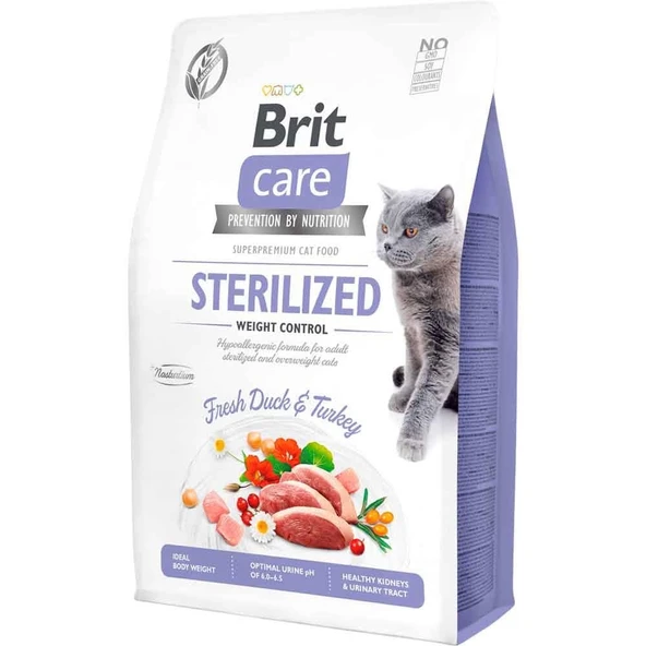 Brit Care Hypo-Allergenic Ördekli Tahılsız Kısırlaştırılmış Kedi Maması 2 kg ürün görseli 1