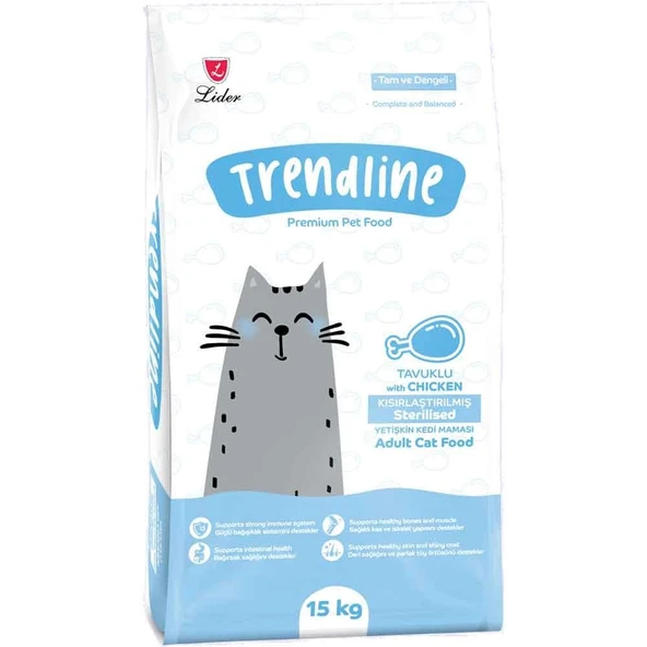 Trendline Kısırlaştırılmış Tavuklu Kedi Maması 15 Kg ürün görseli 1