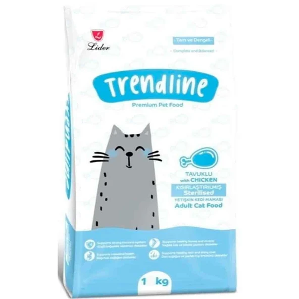 Trendline Kısırlaştırılmış Tavuklu Kedi Maması 1 Kg ürün görseli 1