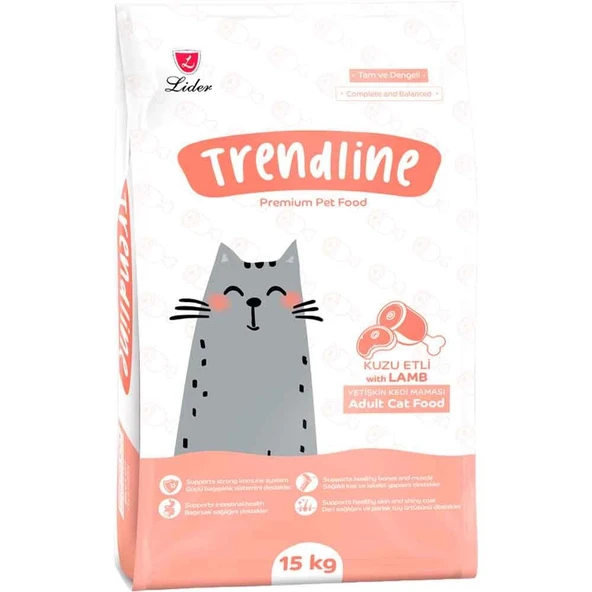 Trendline Kuzu Etli Kedi Maması 15 kg ürün görseli 1