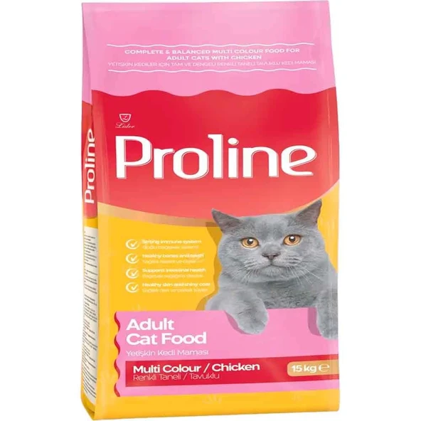 Proline Renkli Tavuklu Kedi Maması 15 Kg ürün görseli 1